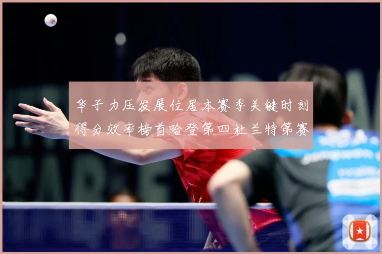 华子力压发展位居本赛季关键时刻得分效率榜首哈登第四杜兰特第赛场复盘-深度解析